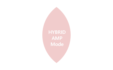 OP AMP Mode : 극강의 선명함과 다이나믹한 음색 TUBE AMP Mode : 특유의 따스함으로 부드럽고 편안한 음색 HYBRID AMP Mode : 아날로그 감성과 고해상도 출력의 장점이 합쳐진 완전 새로운 음색